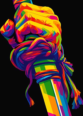 Colorful katana Illustration