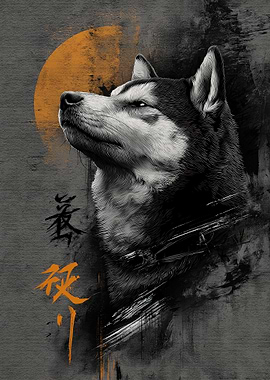 Ukiyo Minimalism Shiba Inu