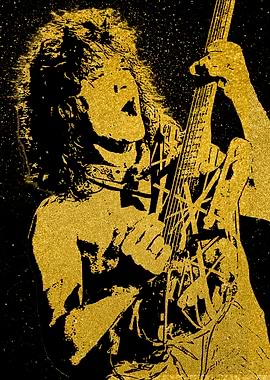 Eddie Van Halen Gold and Black