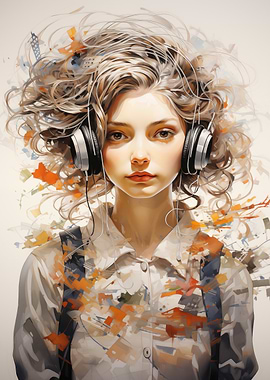 Girl with Headphones