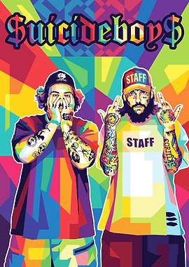 Suicideboys colorful pop art portrait