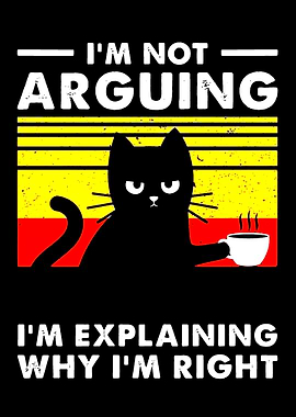Arguing Cat with Coffee