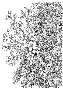 Floral Doodle Art