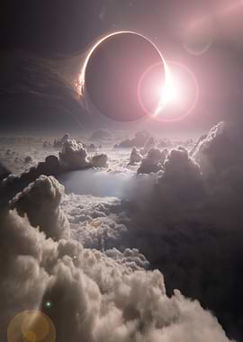 Solar Eclipse Above the Clouds