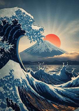 Great Wave Mount Fuji Art