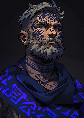 Tattooed Man Portrait