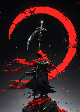 Grim Reaper Scythe and Red Hood