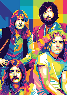 Led Zeppelin Pop Art Portrait