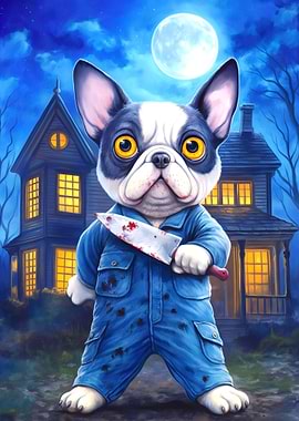 Dog Dressed as Michael Myers