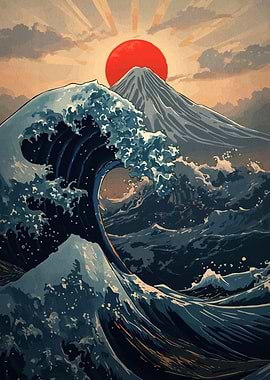 Great Wave and Mount Fuji