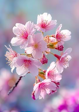 Spring Cherry Blossom in Full Bloom