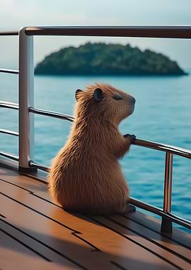 Capybara on a Yacht