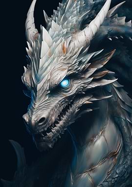 Icy Dragon Portrait