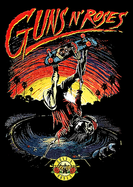 Guns N' Roses Skateboard Skeleton