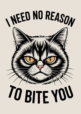 I Need No Reason To Bite You Cat