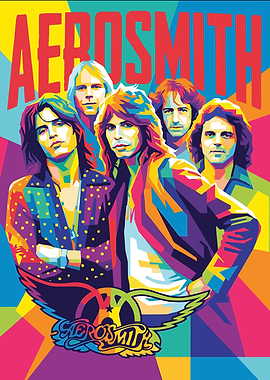 Aerosmith Band Pop Art Portrait