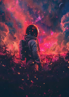 Astronaut in Cosmic Landscape