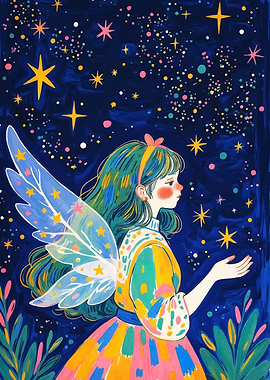 Starry Fairy Illustration