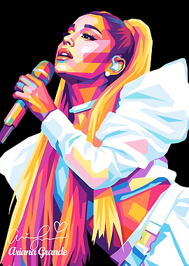 Ariana Grande Pop Art Portrait