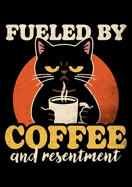 Fueled by Coffee and Resentment Cat