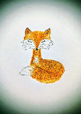 Resting Fox Illustration