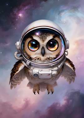 Astronaut Owl in Space
