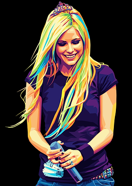 Avril Lavigne Pop Art Portrait