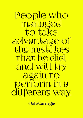 Dale Carnegie quote on yellow background