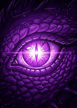 Purple Dragon Eye Close-Up
