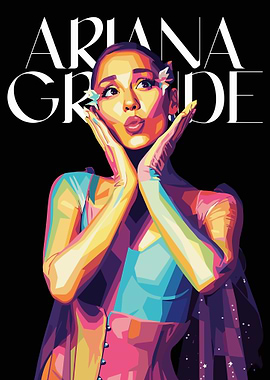 Ariana Grande Colorful Portrait
