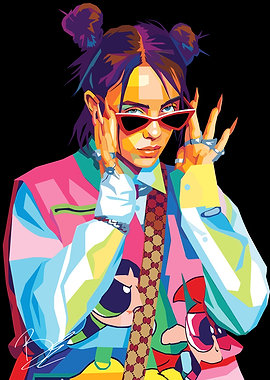 Billie Eilish Pop Art Portrait