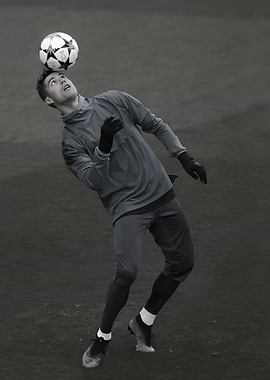 Cristiano Ronaldo Soccer Ball Header
