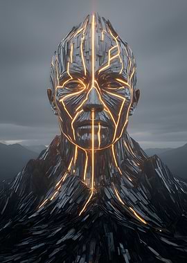 Cybernetic Humanoid Mountain
