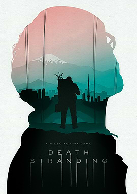 Death Stranding Silhouette Poster