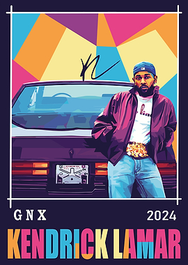 Kendrick Lamar GNX 2024 Pop Art