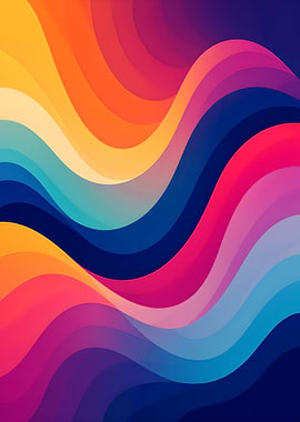 Colorful Abstract Wavy Background