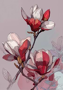 Spring Magnolia Flowers