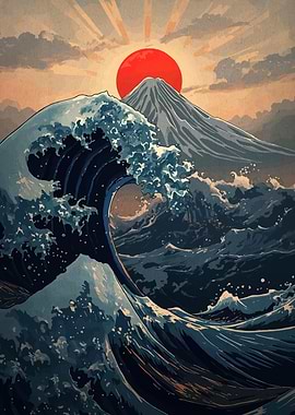 Great Wave off Kanagawa Inspired Art
