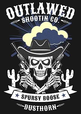 Outlawed Shootin Co. Skull Design