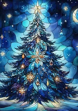 Stained Glass Christmas Tree