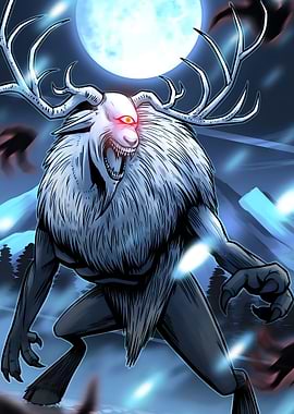 Wendigo Monster Illustration