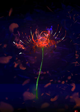 Red Spider Lily Digital Art