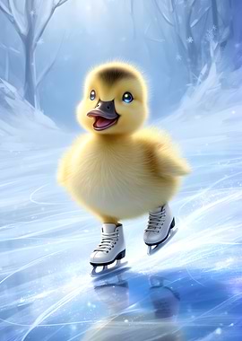 Duckling Ice Skating