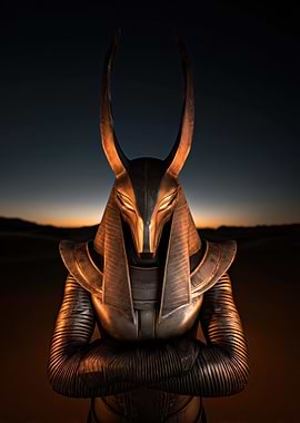 Anubis Statue at Dusk