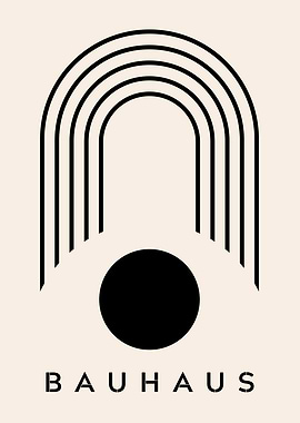 Bauhaus Minimalist Geometric Art Print