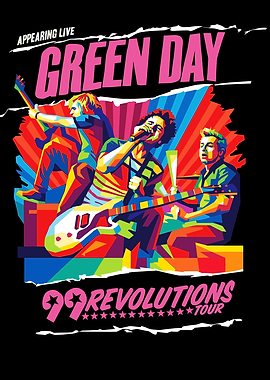 Green Day 99 Revolutions Tour Poster