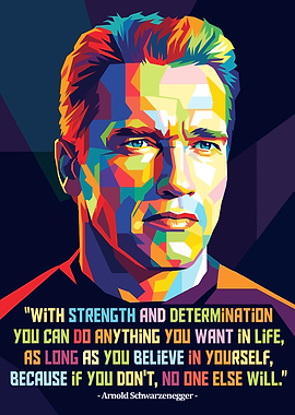 Arnold Schwarzenegger Pop Art Portrait