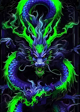 Blue and Green Dragon