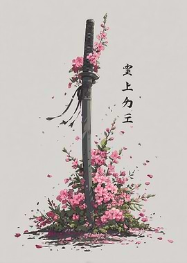 Katana and Cherry Blossoms