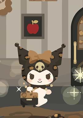 Kuromi with Leopard Print and Skull